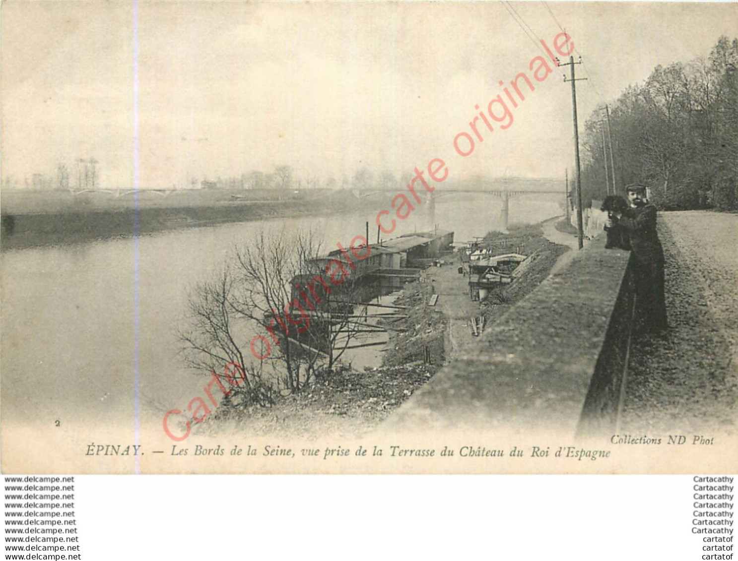 EPINAY .  Les Bords De La Seine . Vue P^rise De La Terrasse Du Château Du Roi D'Espagne . - Epinay Sous Senart