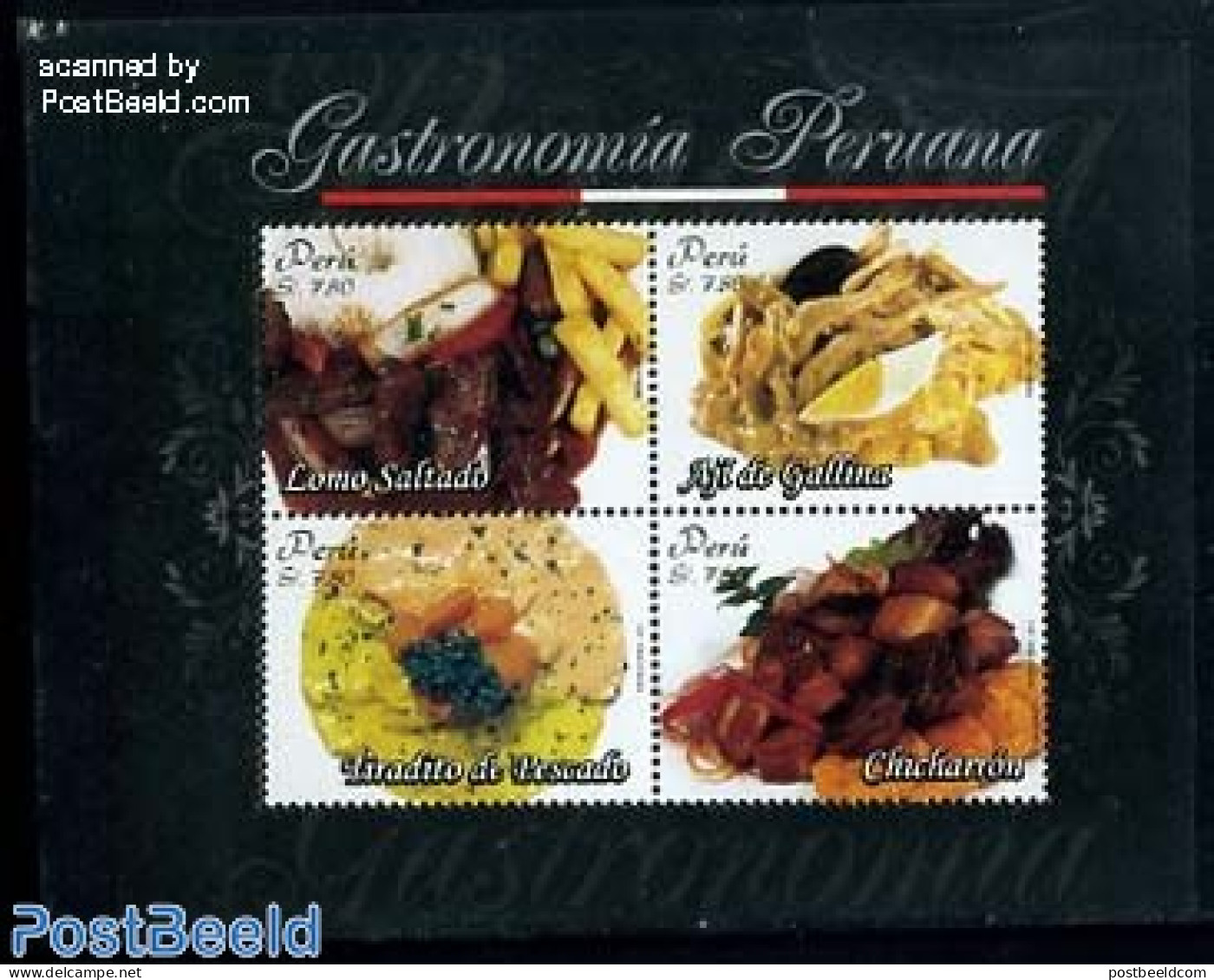 Peru 2011 Gastronomy 4v M/s, Mint NH, Health - Food & Drink - Food