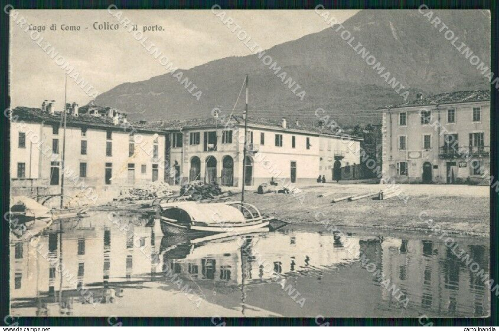 Lecco Colico Lago Di Como Barca Cartolina VK0457 - Lecco