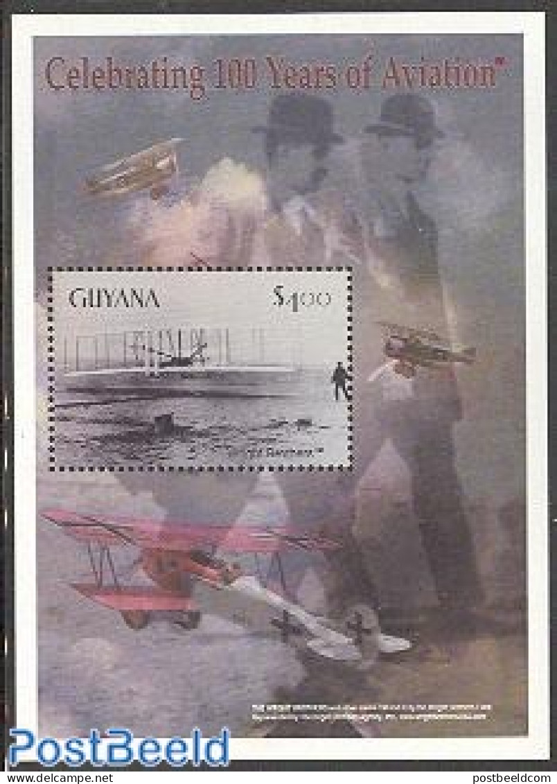 Guyana 2003 100 Years Aviation S/s, Mint NH, Transport - Aircraft & Aviation - Flugzeuge