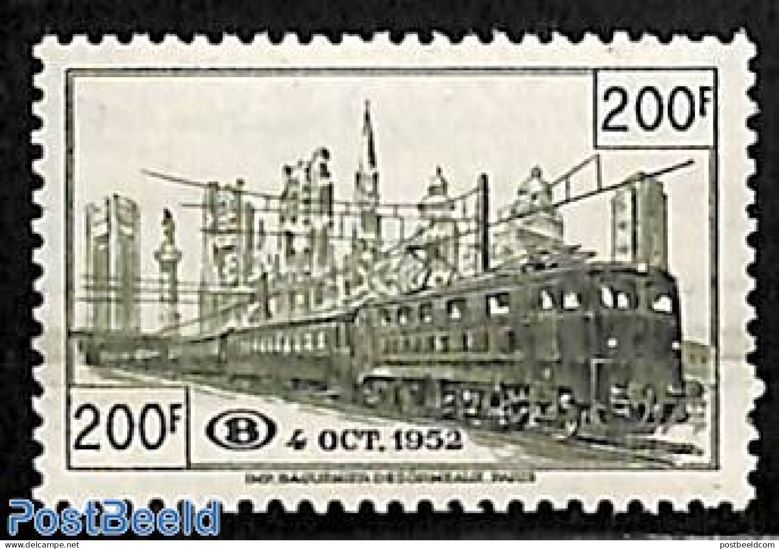 Belgium 1953 Railway Stamp, North South Line 1v, Mint NH, Transport - Railways - Nuovi