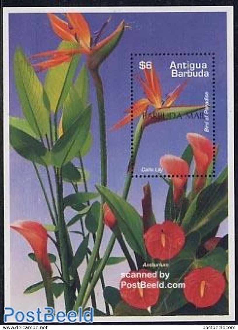 Barbuda 1997 Flowers S/s, Mint NH, Nature - Flowers & Plants - Barbuda (...-1981)