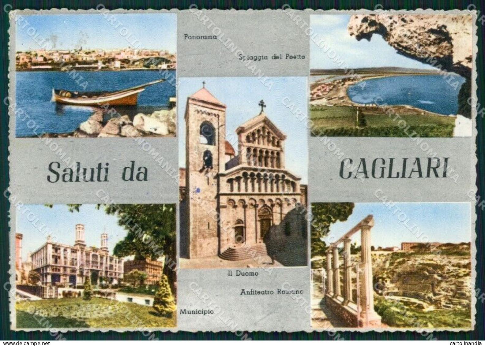 Cagliari Città Saluti Da Foto FG Cartolina ZK4062 - Cagliari