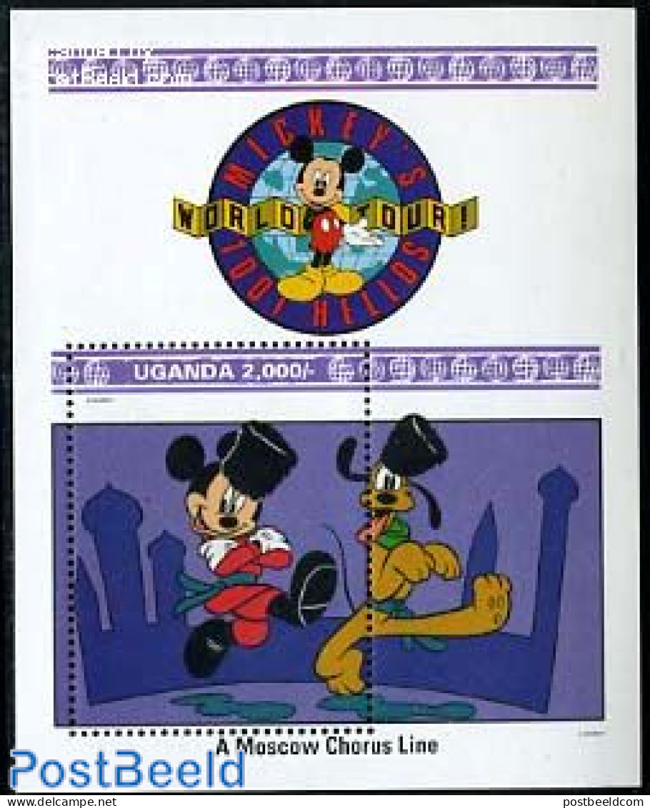 Uganda 1992 Mickey In Moscow S/s, Mint NH, Art - Disney - Disney