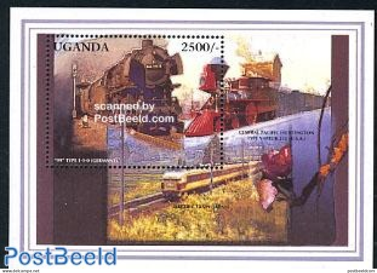 Uganda 1996 Railways S/s, 99 Type 1-5-0, Mint NH, Transport - Railways - Treinen