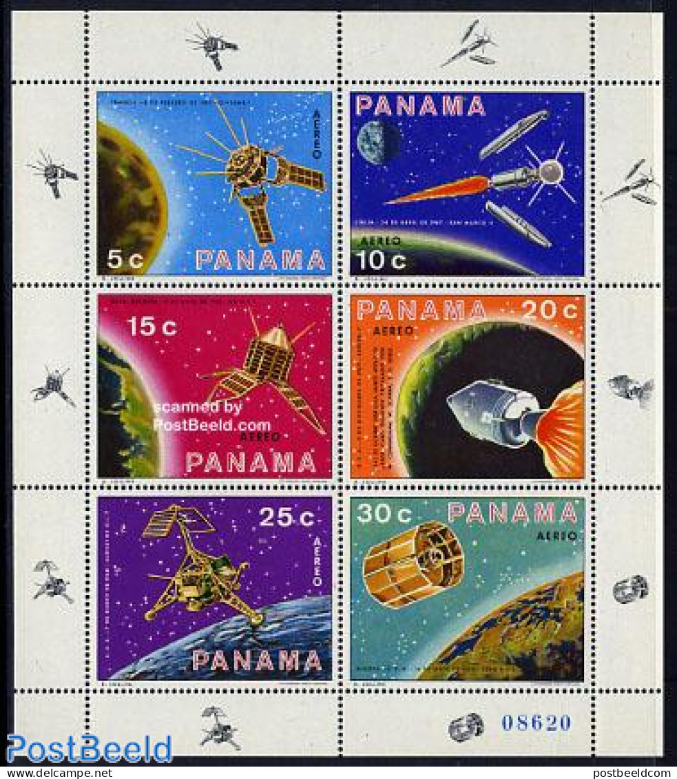 Panama 1969 Space Exploration 6v M/s, Mint NH, Transport - Space Exploration - Panamá