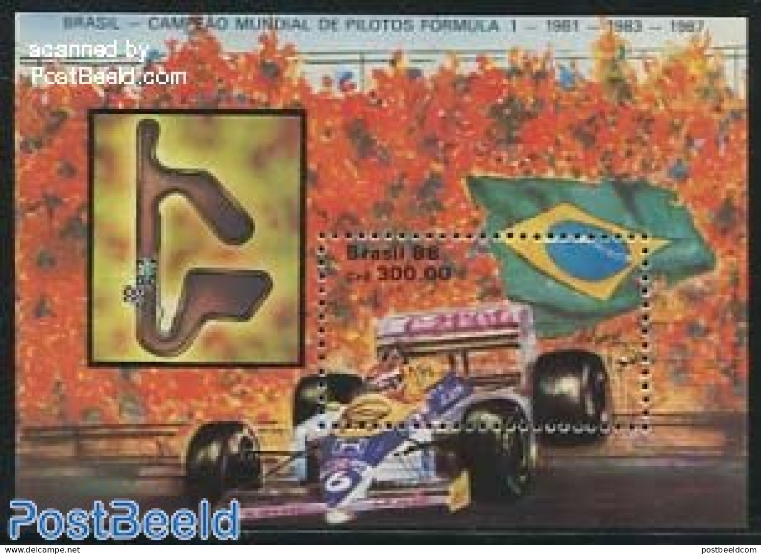 Brazil 1988 Formula 1 S/s, Mint NH, Sport - Transport - Autosports - Sport (other And Mixed) - Automobiles - Neufs