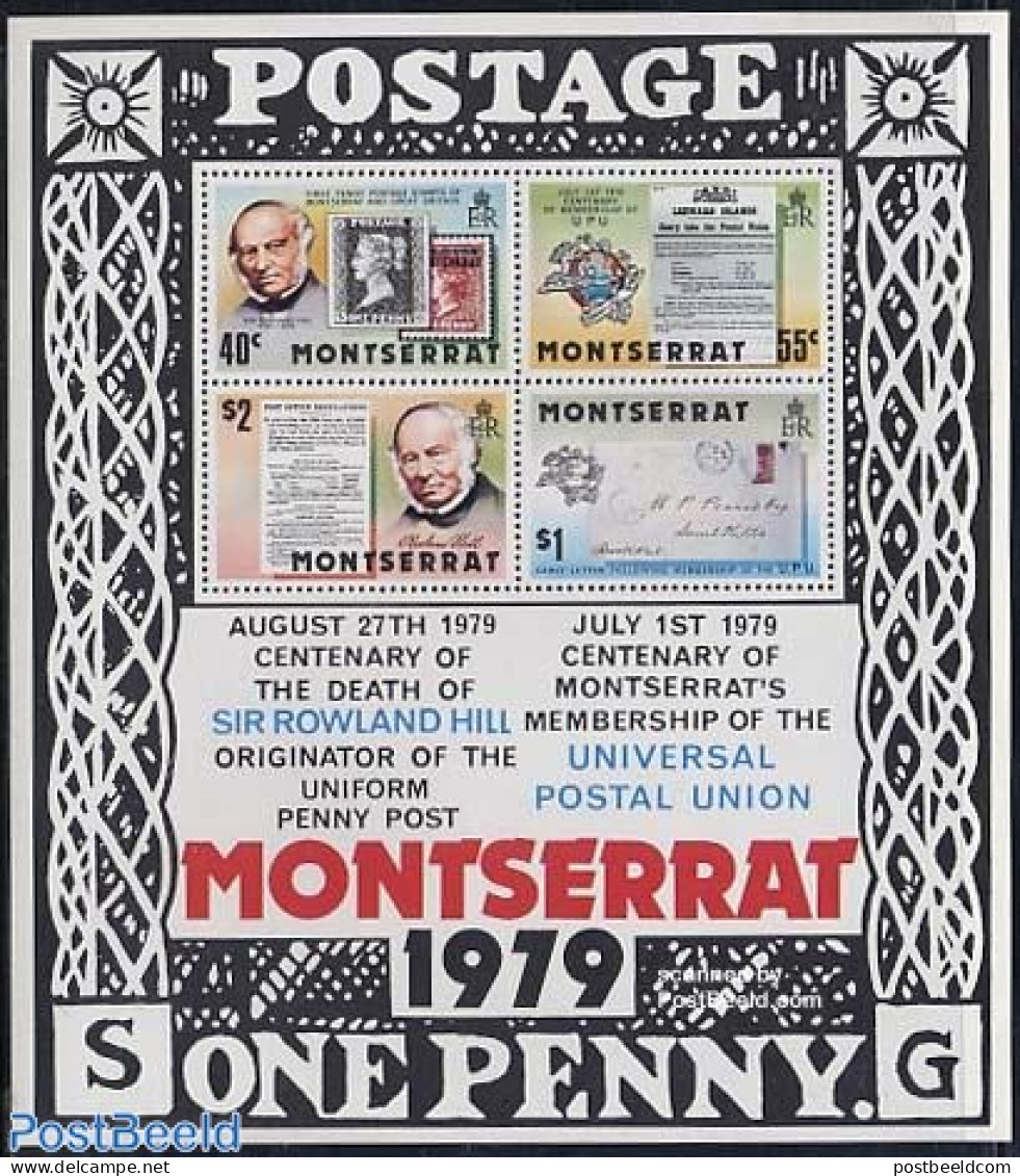 Montserrat 1979 Sir Rowland Hill S/s, Mint NH, Sir Rowland Hill - Stamps On Stamps - U.P.U. - Art - Handwriting And Au.. - Rowland Hill