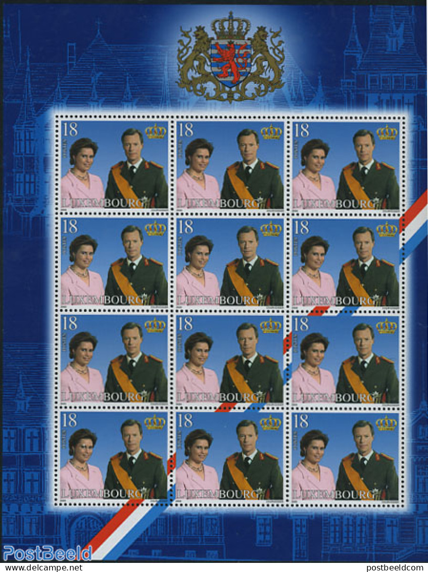 Luxemburg 2000 Prince Henri Accession M/s, Mint NH, History - Kings & Queens (Royalty) - Nuevos