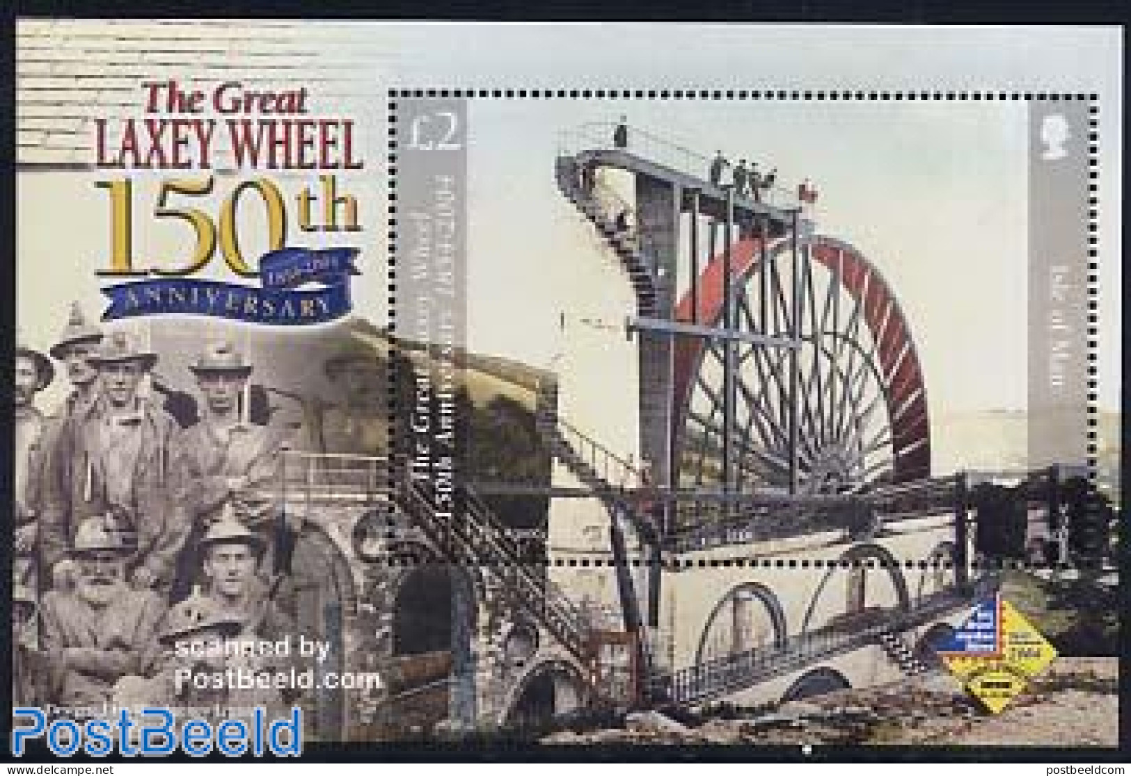 Isle Of Man 2005 Laxey Wheel S/s, Sindelfingen Overprint, Mint NH, Various - Industry - Usines & Industries