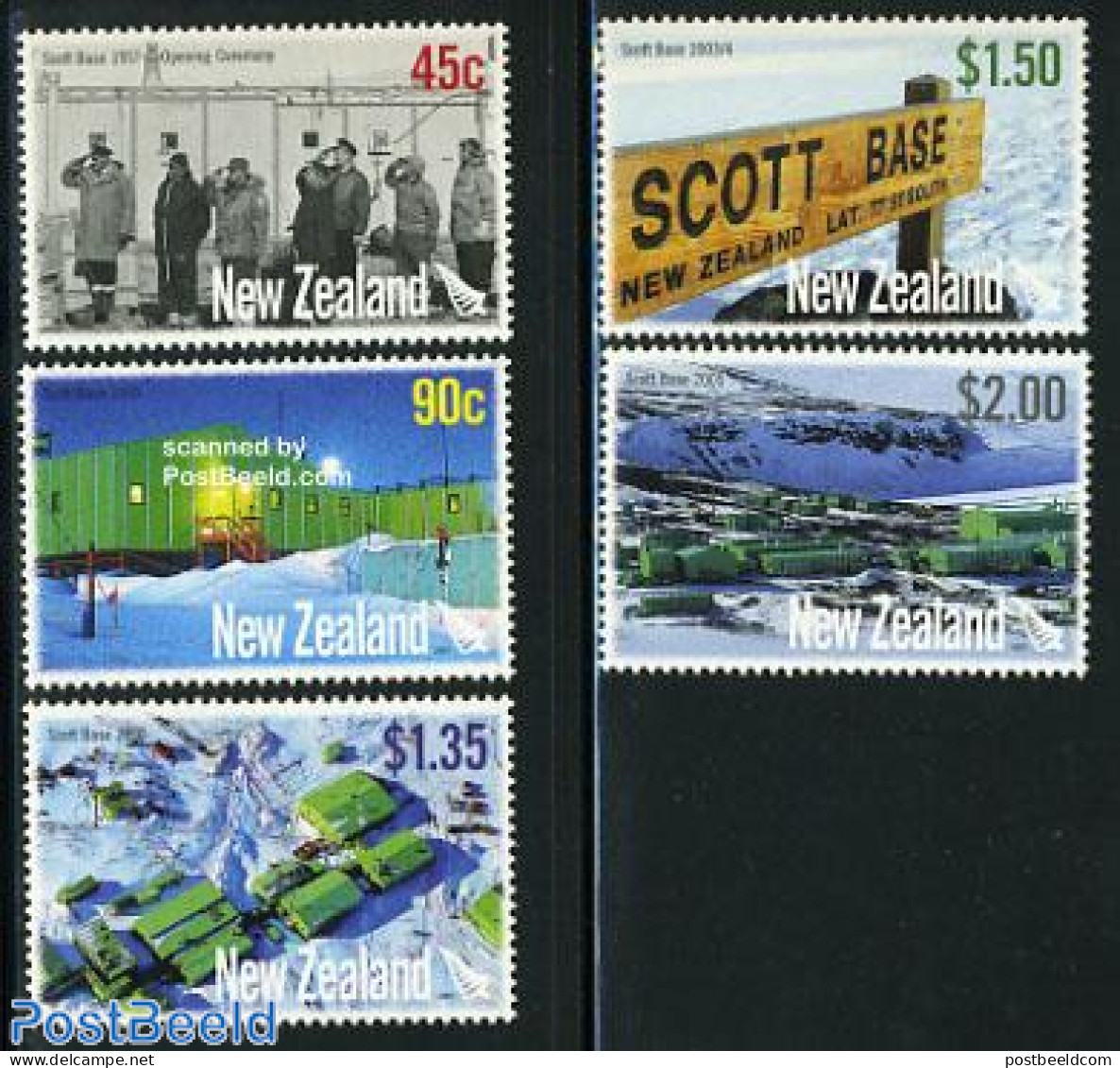 New Zealand 2007 Celebrating Science On Ice 5v, Mint NH, Science - The Arctic & Antarctica - Neufs