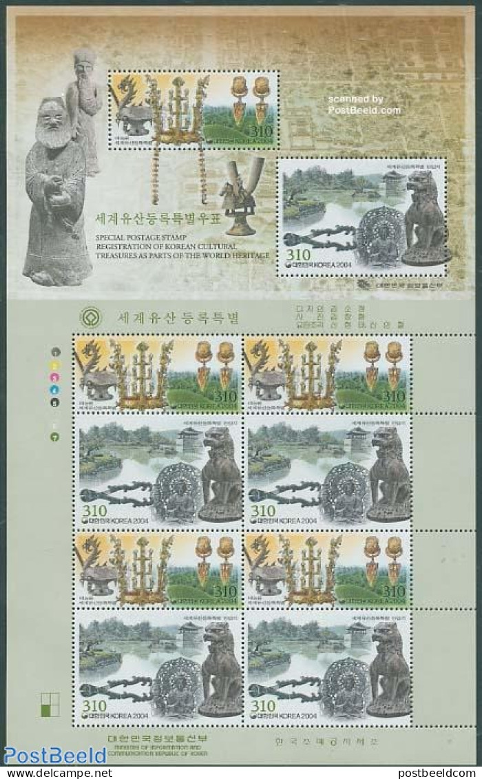 Korea, South 2005 World Heritage 5x2v M/s, Mint NH, History - World Heritage - Stamp Booklets - Unclassified