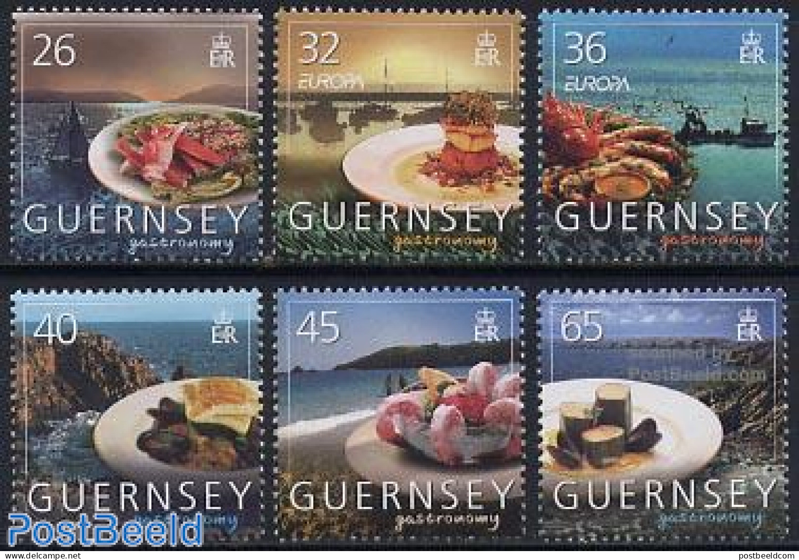 Guernsey 2005 Europa, Gastronomy 6v, Mint NH, Health - History - Transport - Food & Drink - Europa (cept) - Ships And .. - Food
