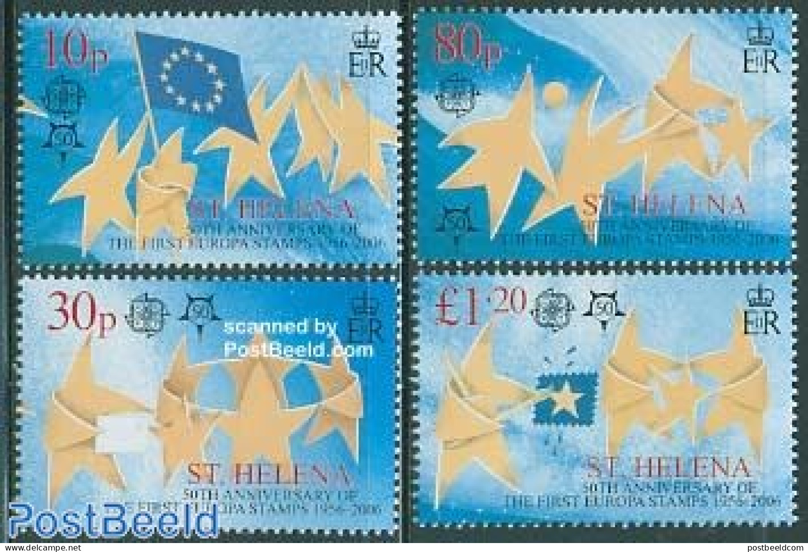 Saint Helena 2006 50 Years Europa Stamps 4v, Mint NH, History - Europa Hang-on Issues - Ideas Europeas