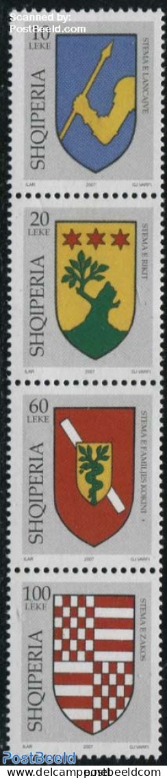 Albania 2007 Coat Of Arms 4v, Mint NH, History - Coat Of Arms - Albanië