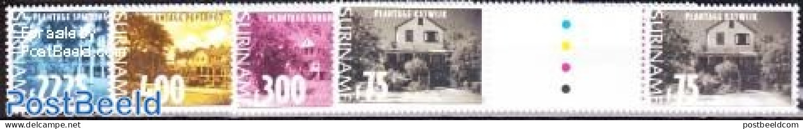 Suriname, Republic 1999 Plantage Houses 4v, Gutters (colour), Mint NH - Surinam