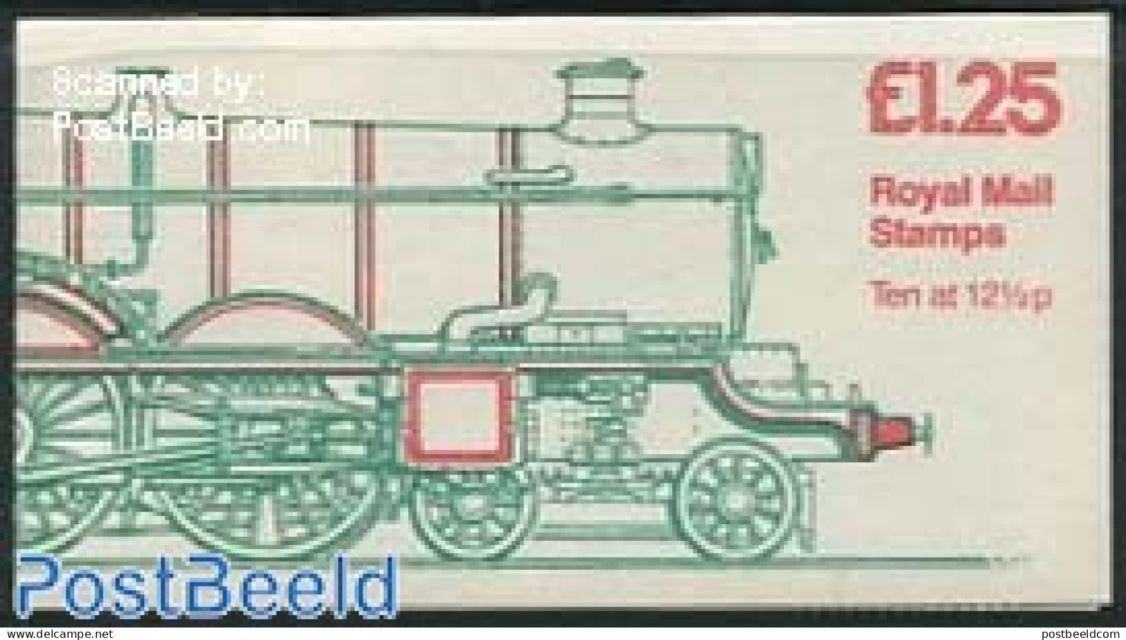 Great Britain 1983 Def. Booklet, GWR Isambard, Selvedge At Left, Mint NH, Transport - Stamp Booklets - Railways - Ungebraucht