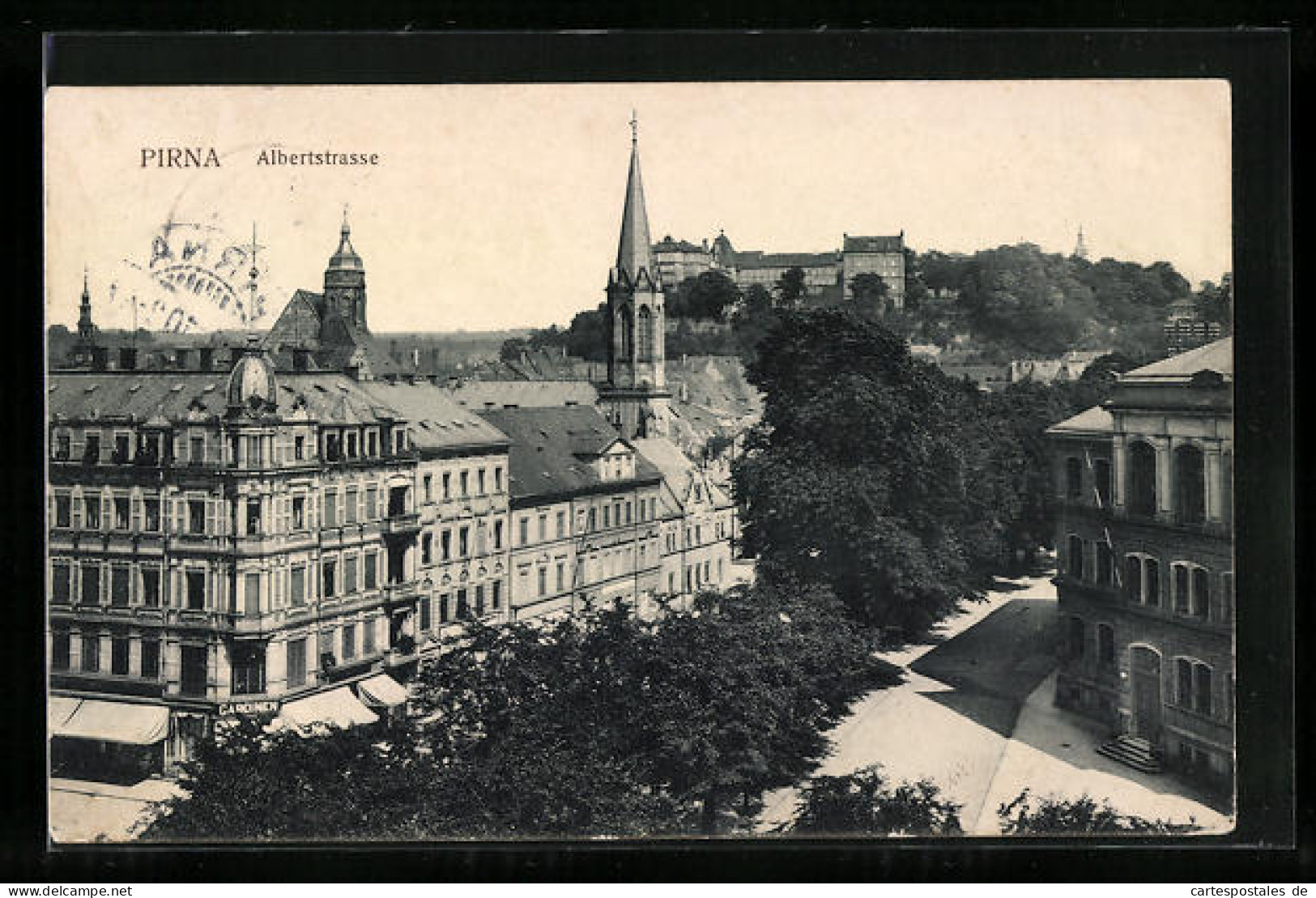 AK Pirna, Albertstrasse Aus Der Vogelschau  - Pirna