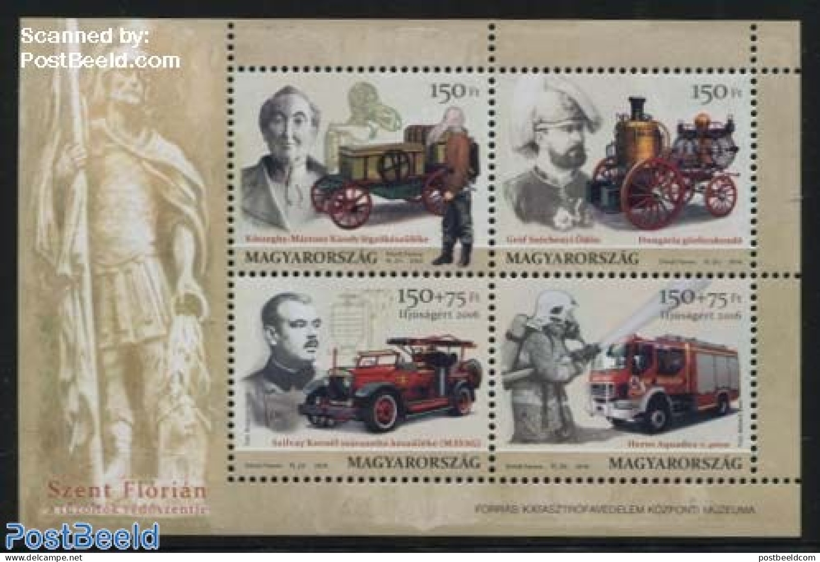 Hungary 2016 Fire Brigade S/s, Mint NH, Transport - Automobiles - Fire Fighters & Prevention - Nuevos