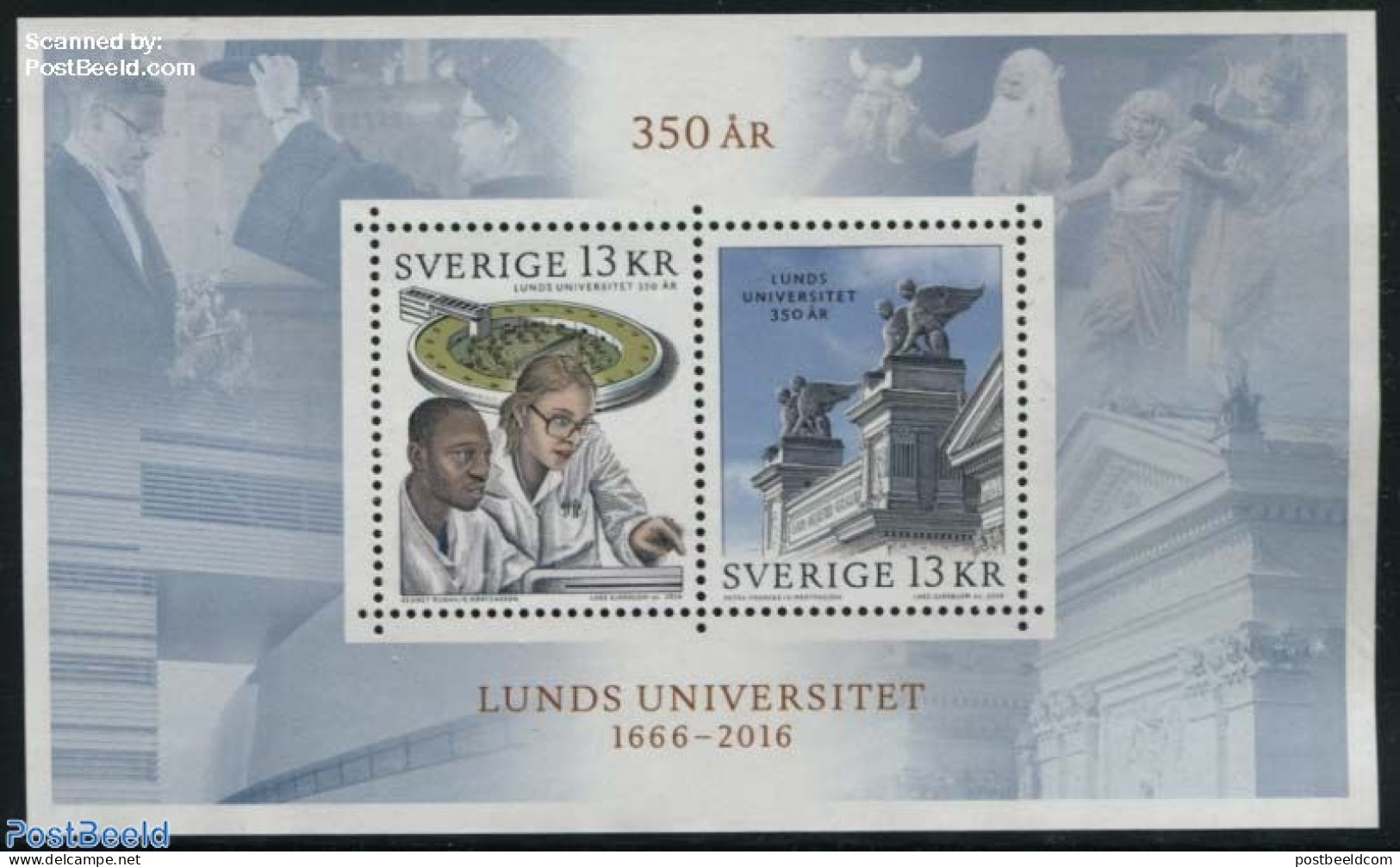 Sweden 2016 Lund University S/s, Mint NH, Science - Education - Nuevos