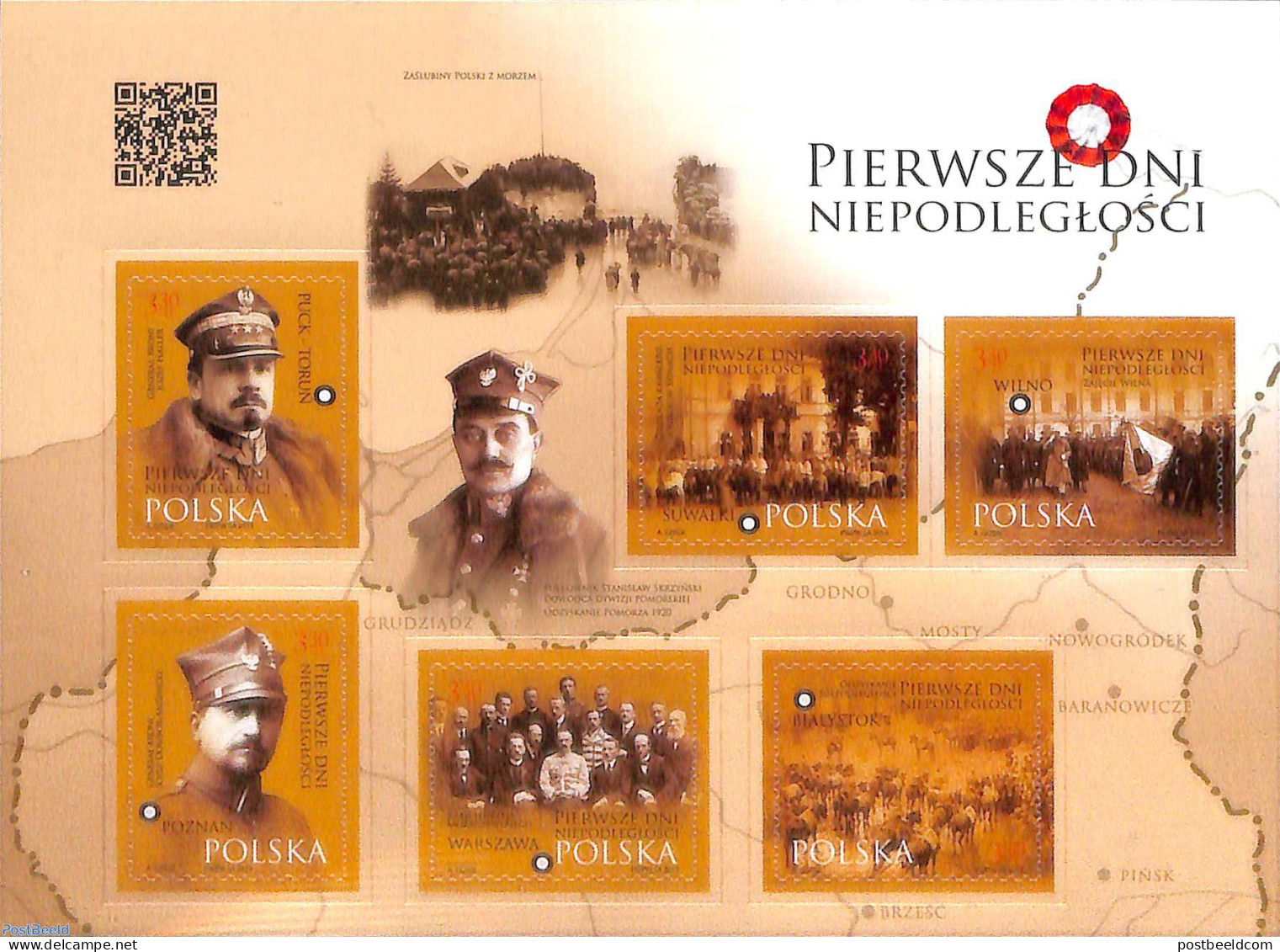 Poland 2019 Independence Day S/s, Mint NH, Nature - Various - Horses - Maps - Nuovi