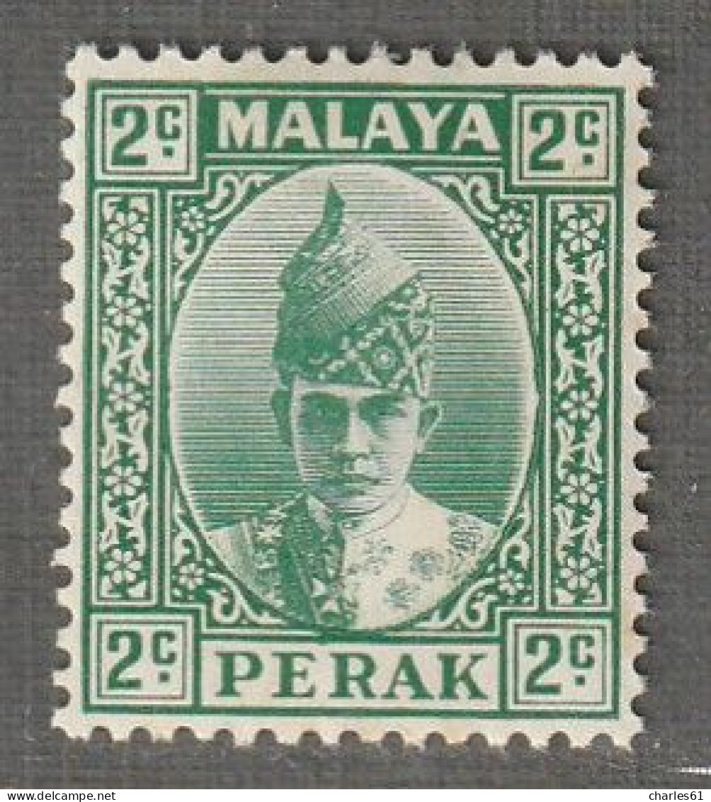 MALAYSIA - PERAK - N°55 ** (1938-41) Sultan Iskandar Shah : 2c Vert - Perak