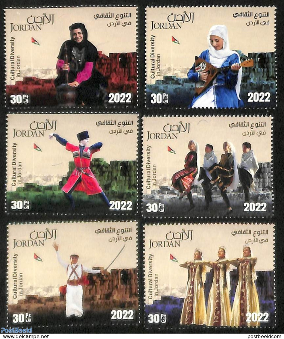 Jordan 2022 Cultural Diversity 6v, Mint NH, Various - Costumes - Costumi
