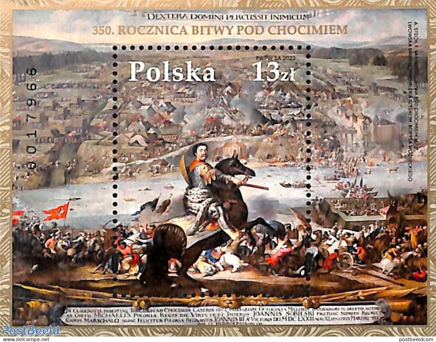 Poland 2023 Battle Of Chocim S/s, Mint NH, History - Nature - Transport - Militarism - Horses - Ships And Boats - Nuevos