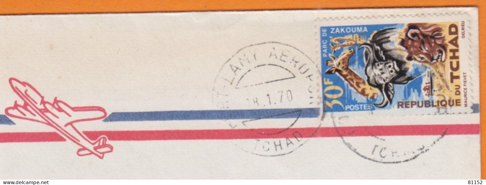 Tchad   Lettre à 30F   De FORT-LAMY  Année  1970    Pour 22 DINAN    D'un Militaire - Tsjaad (1960-...)