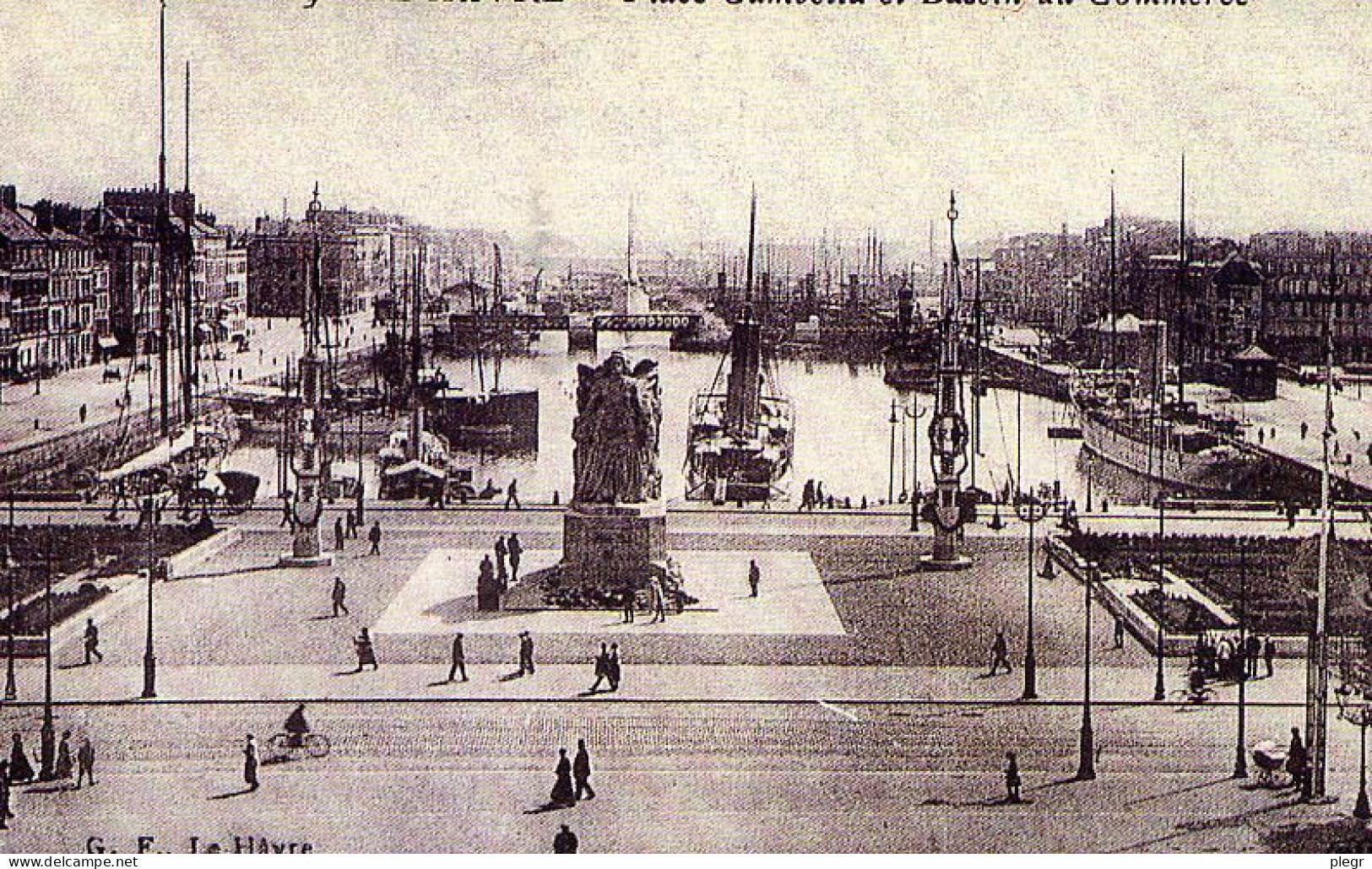 0-76351 01 18 - LE HAVRE - PLACE GAMBETTA ET BASSIN DU COMMERCE -  (réédition) - Port