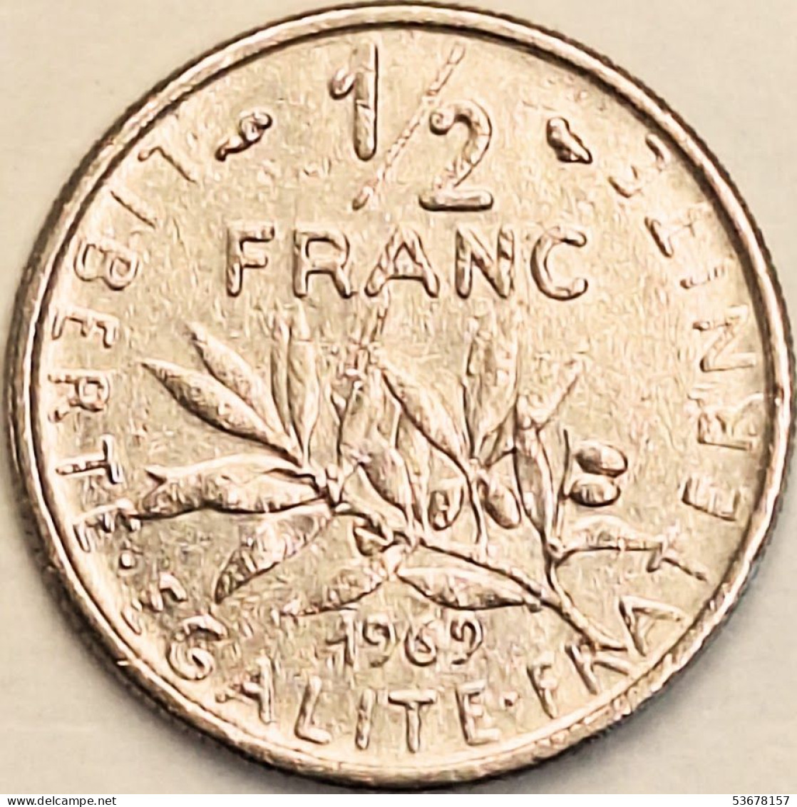 France - 1/2 Franc 1969, KM# 931.1 (#4288) - 1/2 Franc