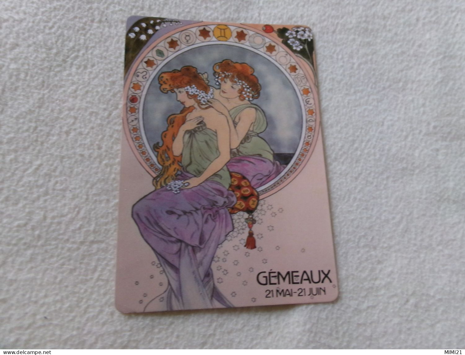 BELLE ILLUSTRATION   ASTROLOGIE...."GEMEAUX" .. ..(vente 1.65) - Astrology