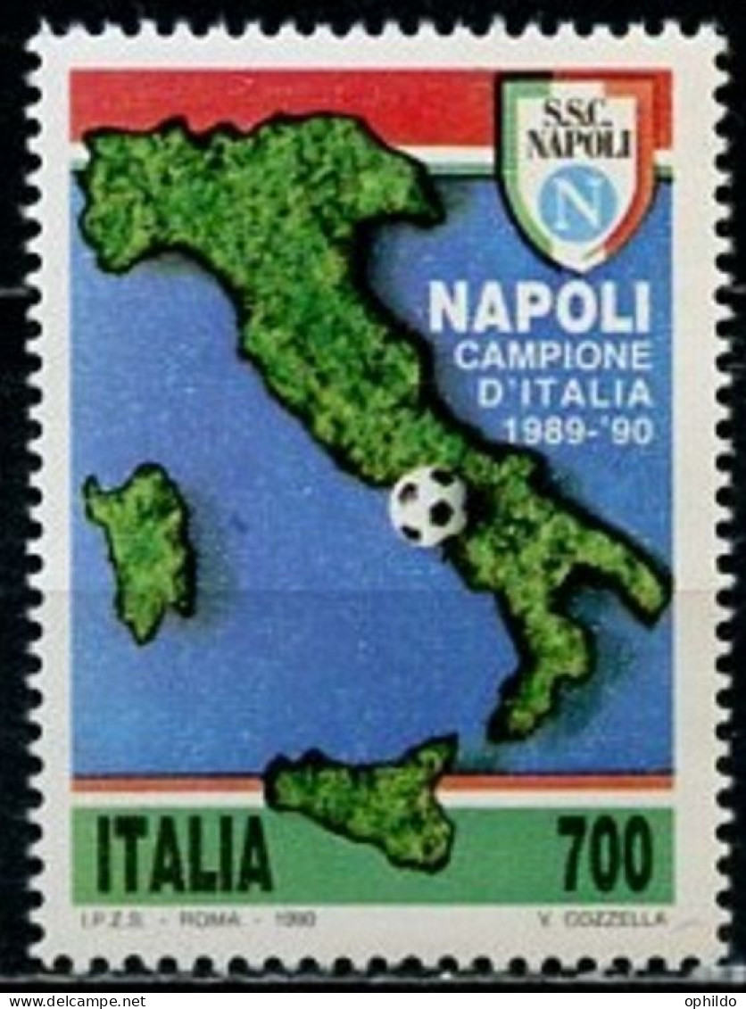 Italie  Yvert  1881  * *  TB  Sport Football   - 1981-90: Nieuw/plakker