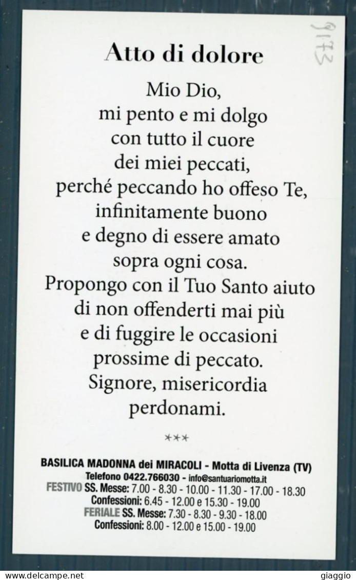 °°° Santino N. 9173 - Atto Di Dolore °°° - Religión & Esoterismo