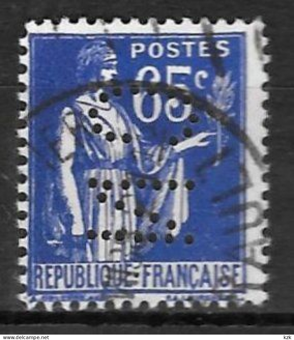 796	N°	365	Perforé	-	CN 278	-	COMPTOIR NATIONAL D'ESCOMPTE - Used Stamps