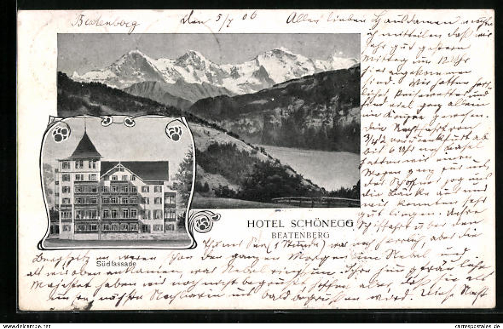 AK Beatenberg, Hotel Schönegg, Südfassade  - Beatenberg