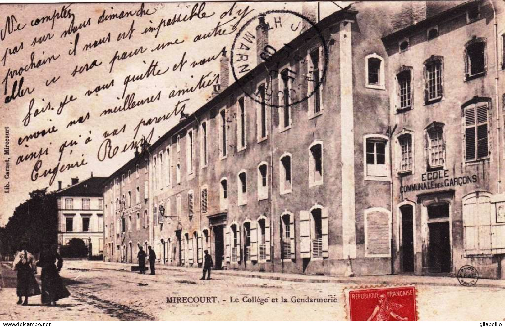 88 - Vosges -  MIRECOURT -  Le College Et La Gendarmerie - Mirecourt