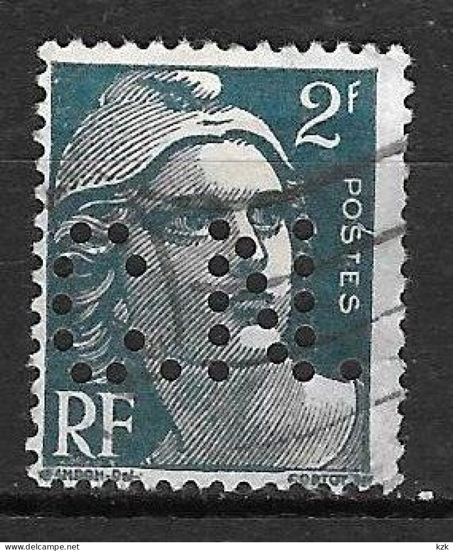 799	N°	713	Perforé	-	CN 298	-	CREDIT DU NORD - Used Stamps