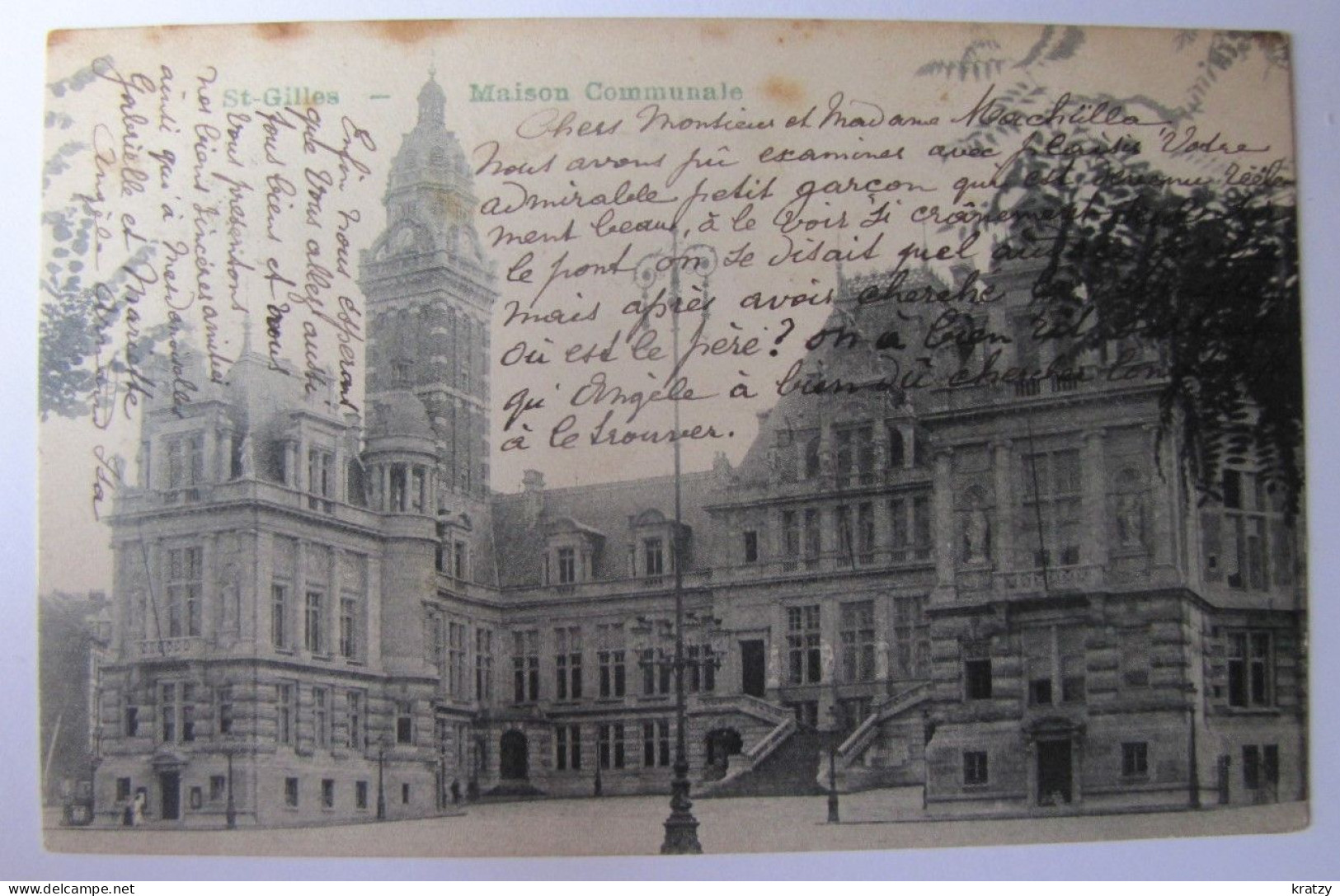 BELGIQUE - BRUXELLES - SAINT-GILLES - Maison Communale - 1907 - St-Gillis - St-Gilles