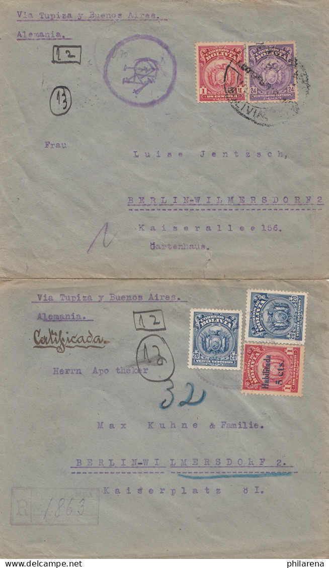 Bolivia/Bolivien: 1925: 2x Cochabamba To Berlin - Bolivia