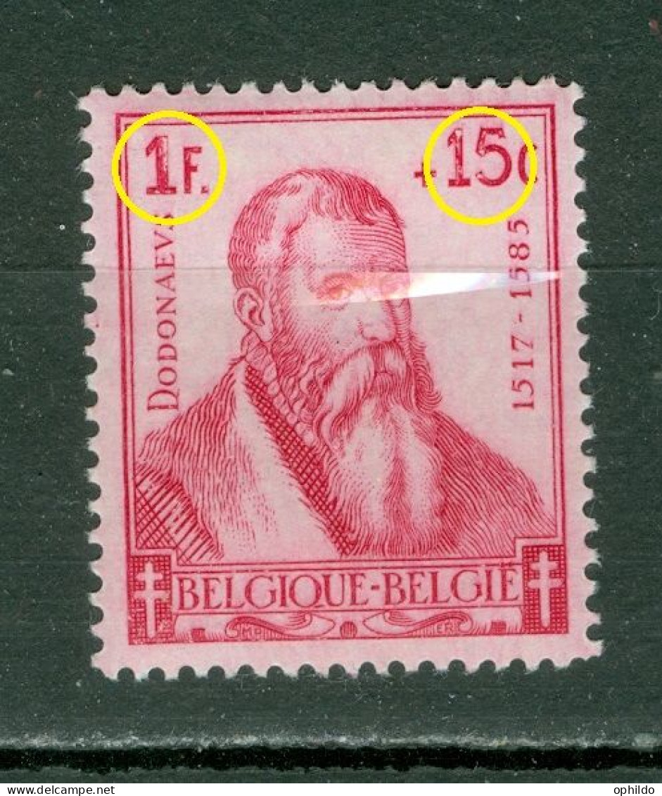 Belgique   597 V2   *  TB   Chiffres Blancs  - 1931-1960