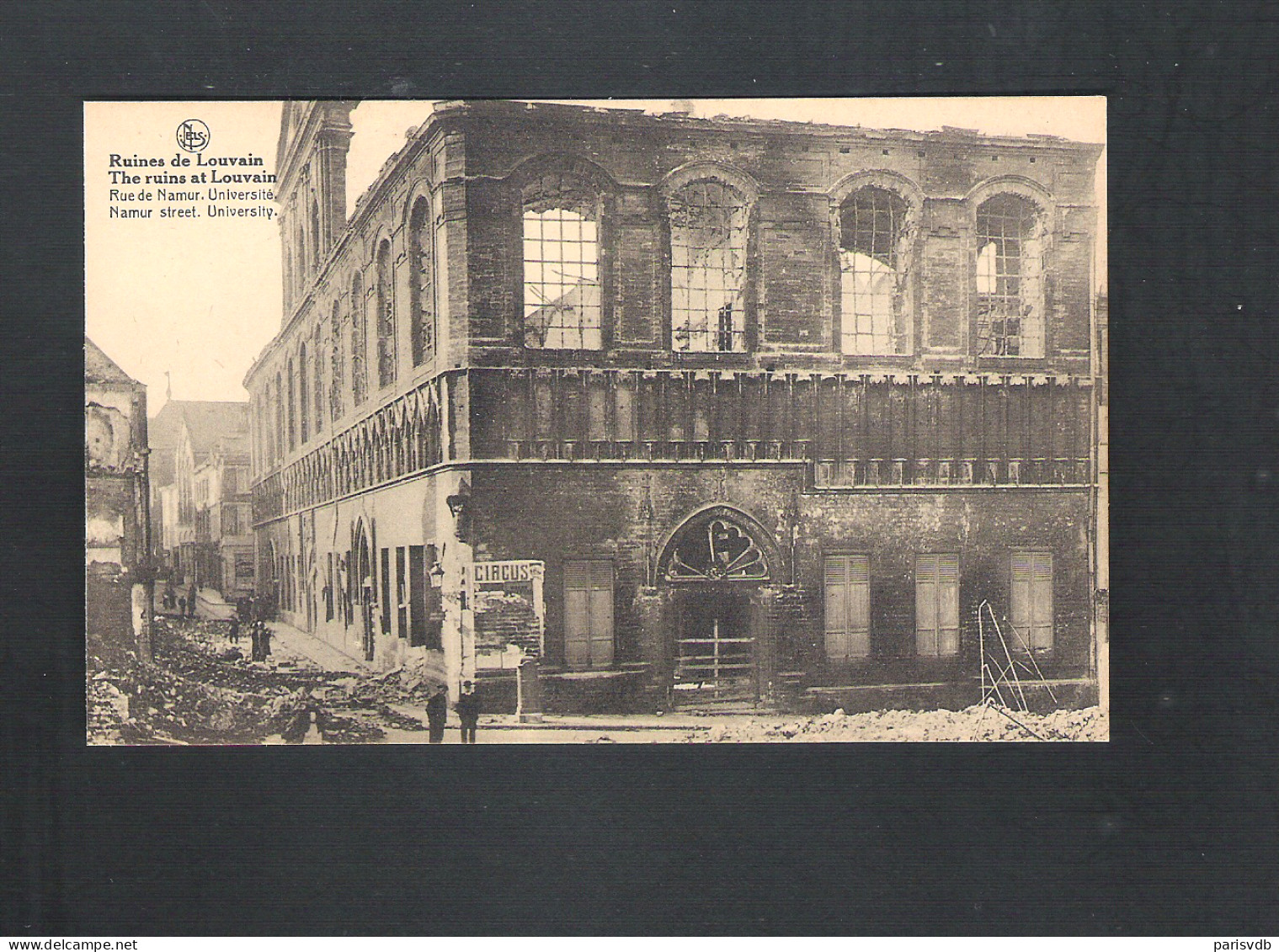 RUINES DE LOUVAIN -  RUE DE NAMUR - UNIVERSITE - NELS   (12.235) - Leuven