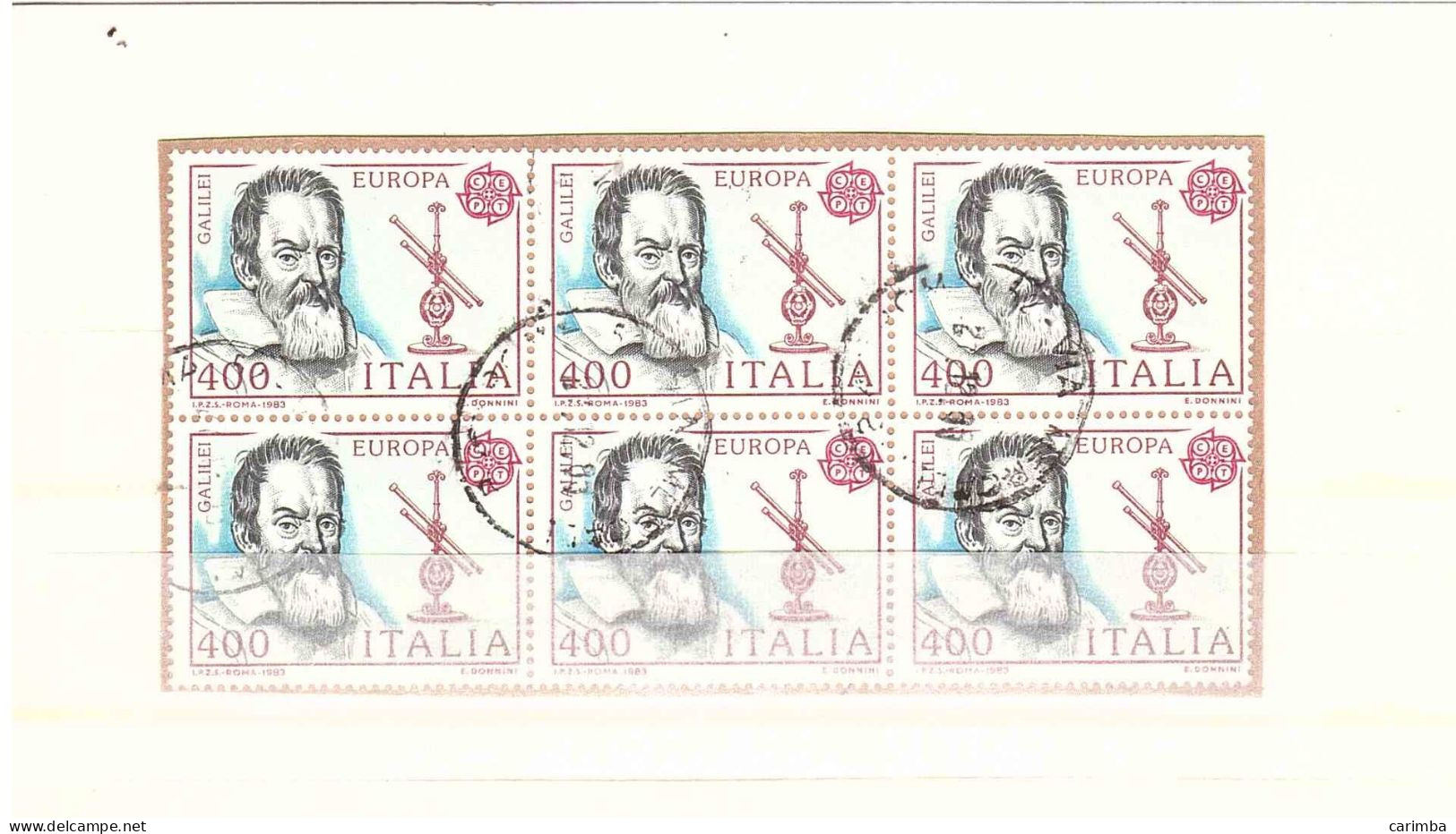 ITALIA 1983 L.400 EUROPA GALILEI - 1981-90: Oblitérés