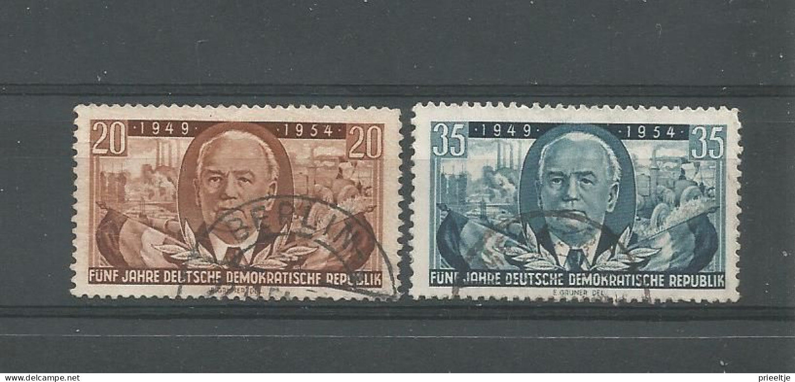 DDR 1954 5th Anniv. Of The Republic Y.T. 173/174 (0) - Used Stamps