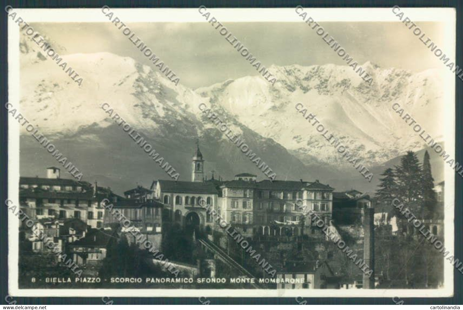 Biella Città PIEGA Foto Cartolina ZT5310 - Biella