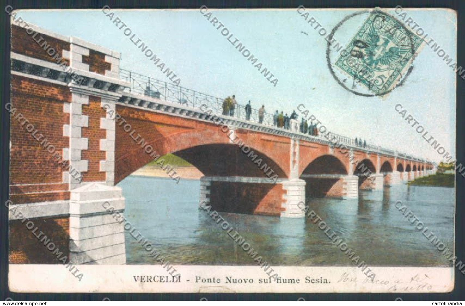 Vercelli Città STRAPPI PIEGHE Cartolina ZT6442 - Vercelli