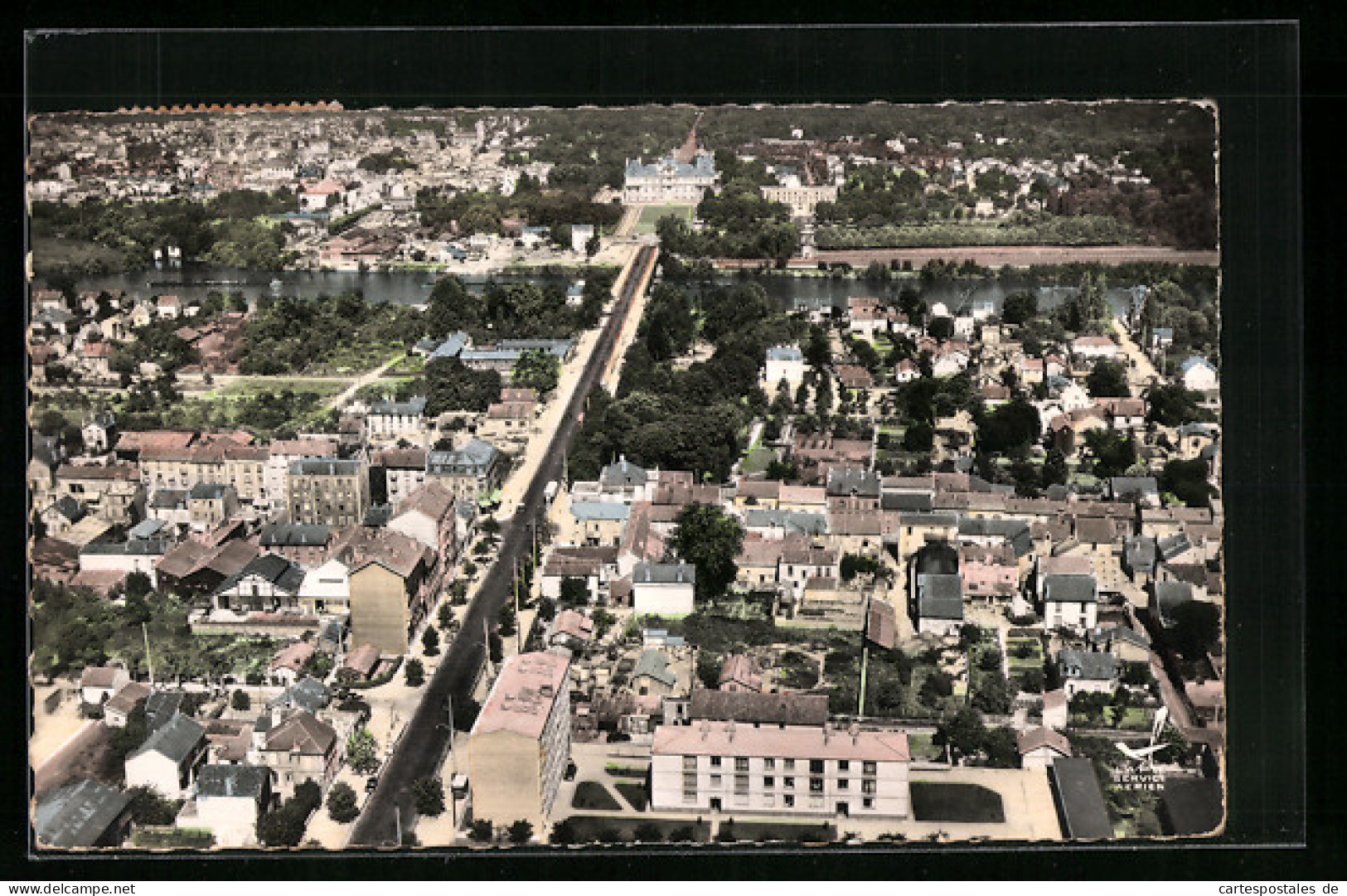 CPA Sartrouville, Vue Partielle Avec Vue De La Rue, Vue Aérienne  - Sartrouville