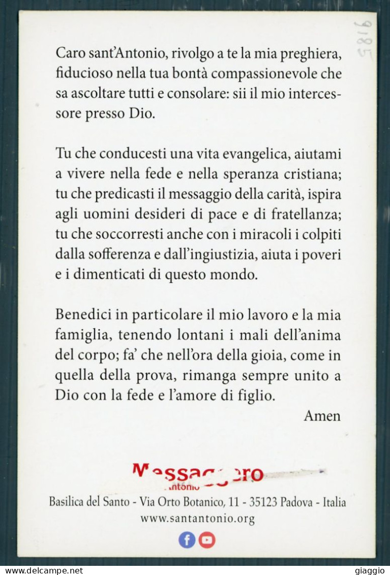 °°° Santino N. 9185 - S. Antonio °°° - Religión & Esoterismo