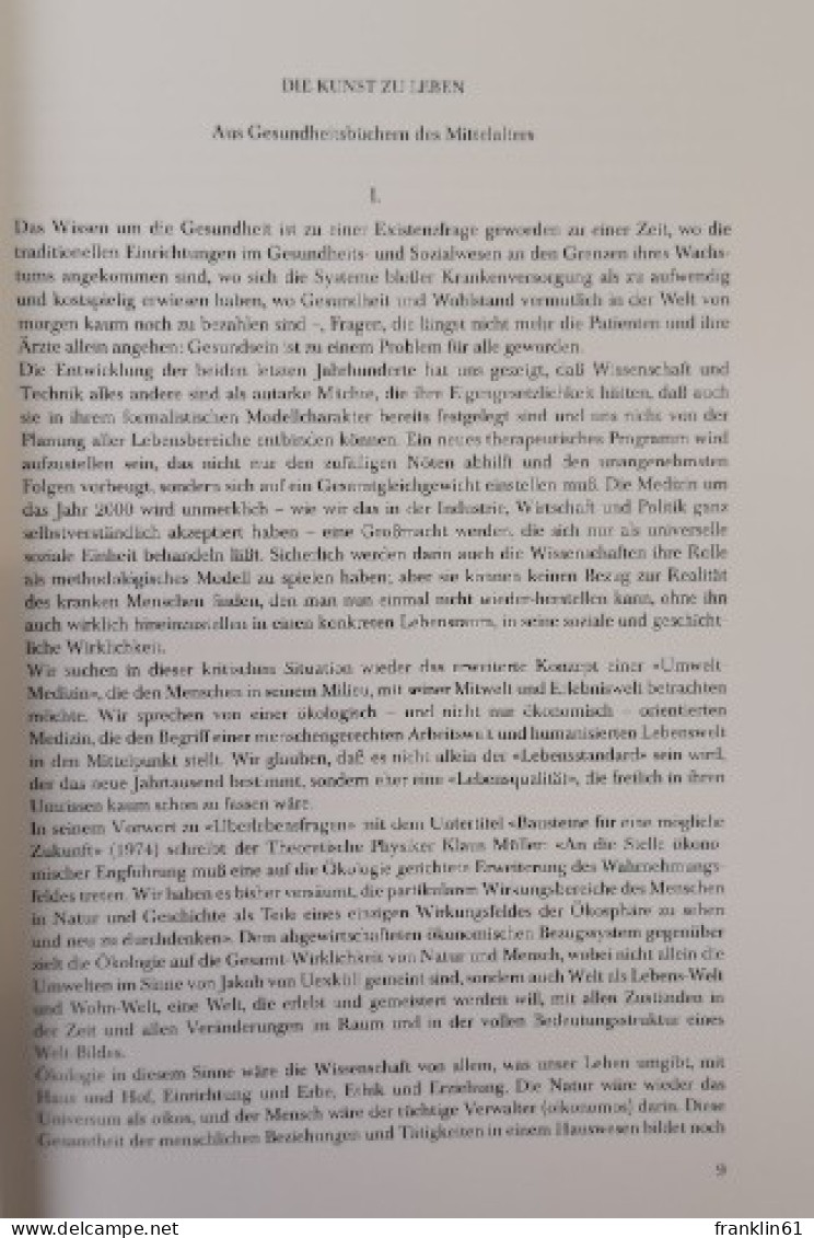 Tacuinum Sanitatis. Das Buch Der Gesundheit. - Medizin & Gesundheit