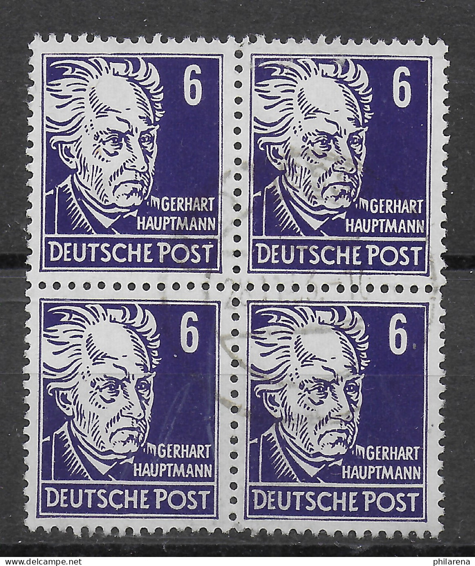 SBZ: MiNr. 328, Viererblock, Gestempelt 1953 - Afgestempeld